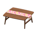 Animal Crossing Items Nordic table Flowers Fabric Dark wood