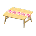 Animal Crossing Items Nordic table Flowers Fabric Light wood