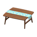 Animal Crossing Items Nordic table Raindrops Fabric Dark wood