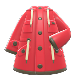 Animal Crossing Items Oilskin Coat Red