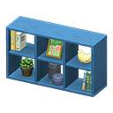 Animal Crossing Items Open wooden shelves Flowers photo Framed photo Blue