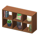 Animal Crossing Items Open wooden shelves Flowers photo Framed photo Brown