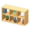 Animal Crossing Items Open wooden shelves Flowers photo Framed photo Natural