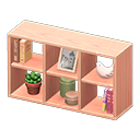 Animal Crossing Items Open wooden shelves Monochrome photo Framed photo Pink