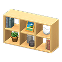 Animal Crossing Items Open wooden shelves Seaside photo Framed photo Natural