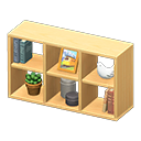 Animal Crossing Items Open wooden shelves Train photo Framed photo Natural