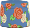 Animal Crossing Items Switch Orange roses on blue rose-print skirt