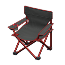 Animal Crossing Items Outdoor folding chair Black Seat color Red