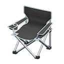 Animal Crossing Items Outdoor folding chair Black Seat color Silver