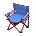 Animal Crossing Items Outdoor folding chair Blue Seat color Red