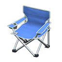 Animal Crossing Items Outdoor folding chair Blue Seat color Silver