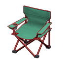 Animal Crossing Items Outdoor folding chair Green Seat color Red