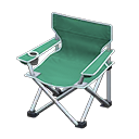 Animal Crossing Items Outdoor folding chair Green Seat color Silver