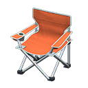 Animal Crossing Items Outdoor folding chair Orange Seat color Silver