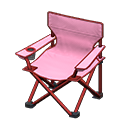 Animal Crossing Items Outdoor folding chair Pink Seat color Red