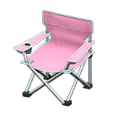 Animal Crossing Items Outdoor folding chair Pink Seat color Silver