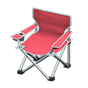 Animal Crossing Items Outdoor folding chair Red Seat color Silver