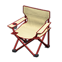 Animal Crossing Items Outdoor folding chair White Seat color Red