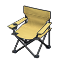 Animal Crossing Items Outdoor folding chair Yellow Seat color Black