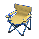 Animal Crossing Items Outdoor folding chair Yellow Seat color Blue