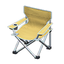 Animal Crossing Items Outdoor folding chair Yellow Seat color Silver