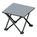 Animal Crossing Items Outdoor folding table Silver Tabletop color Black