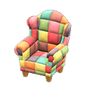 Animal Crossing Items Patchwork chair Colorful