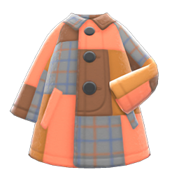 Animal Crossing Items Patchwork Coat Brown