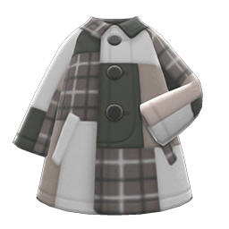 Animal Crossing Items Patchwork Coat Gray