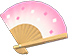 Animal Crossing Items Switch Peachy-pink folding fan