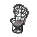 Animal Crossing Items Peacock chair Black