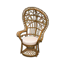 Animal Crossing Items Peacock chair Dark brown & white