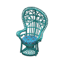 Animal Crossing Items Peacock chair Peacock blue