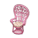 Animal Crossing Items Peacock chair Pink