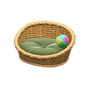 Animal Crossing Items Pet Bed Natural / Moss green