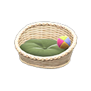 Animal Crossing Items Pet Bed White / Moss green