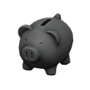 Animal Crossing Items Piggy bank Black