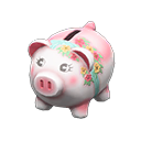 Animal Crossing Items Piggy bank Floral