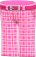 Animal Crossing Items Switch Pink checkered school pants