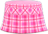 Animal Crossing Items Switch Pink checkered school skirt