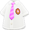 Animal Crossing Items Switch Pink necktie short-sleeved uniform top