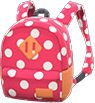 Animal Crossing Items Switch Pink polka-dot backpack