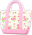 Animal Crossing Items Switch Pink tiny-flower-print tote bag