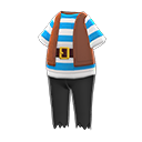 Animal Crossing Items pirate outfit Blue