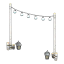 Animal Crossing Items Plain party-lights arch White wood