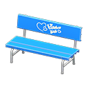 Animal Crossing Items Plastic bench Hearts Backboard logo Blue