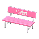 Animal Crossing Items Plastic bench Hearts Backboard logo Pink