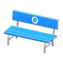 Animal Crossing Items Plastic bench Leaf Backboard logo Blue