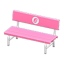 Animal Crossing Items Plastic bench Leaf Backboard logo Pink