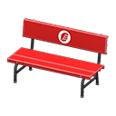 Animal Crossing Items Plastic bench Leaf Backboard logo Red